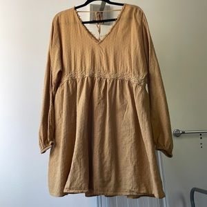 Gold Babydoll Dress